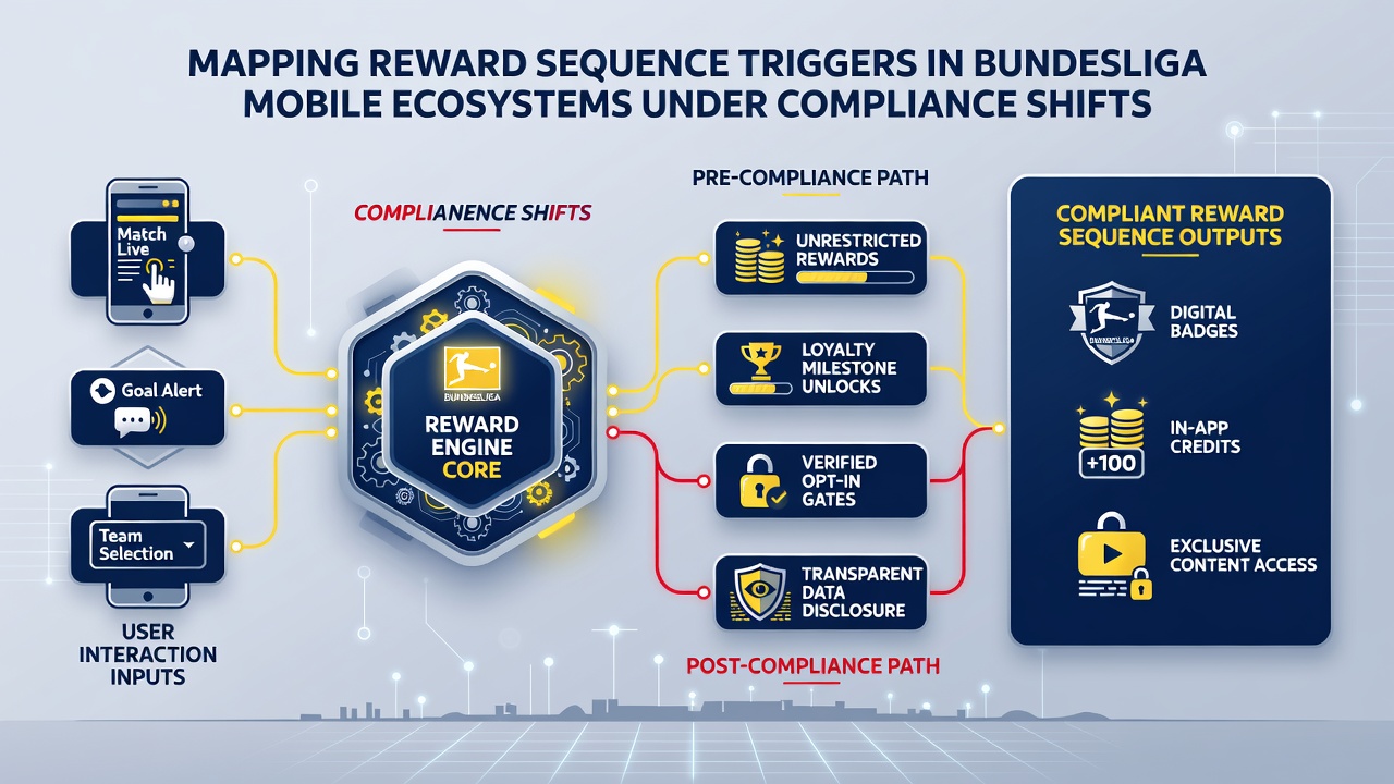 Detaillierte Karte von Reward-Triggern in einer Bundesliga-App unter Compliance