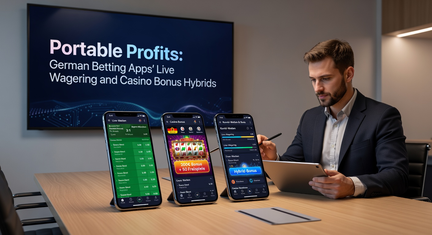 Grafik mit Smartphone, das Live-Quoten für ein Basketballspiel und daneben Casino-Bonus-Chips zeigt, umgeben von Gewinnsymbolen und App-Icons